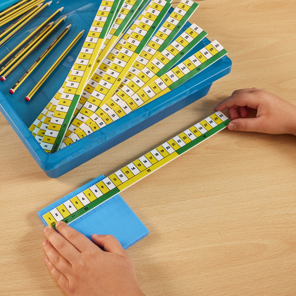 Règle Helix Early Learning blanche/jaune