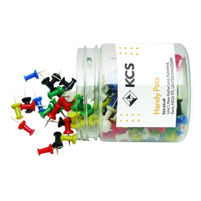 Punaises KCS couleurs assorties - boîte de 200