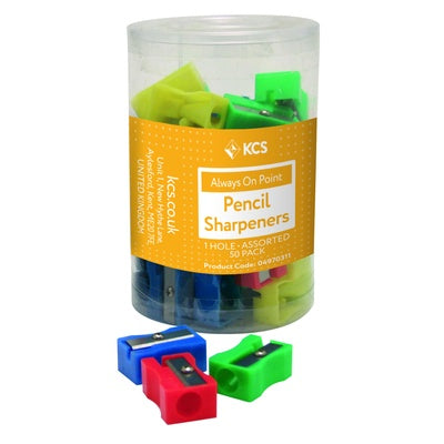 Taille-crayons en plastique un trou KCS (lot/50)