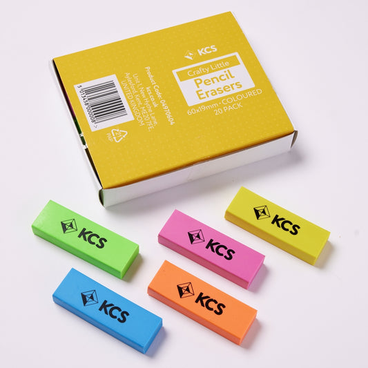 Gommes KCS (lot/20) - couleurs assorties