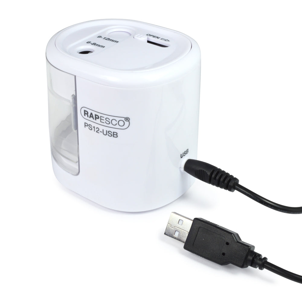 Taille-crayon USB Rapesco blanc