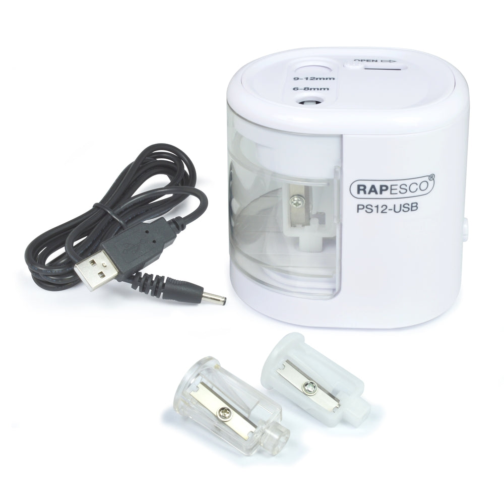 Taille-crayon USB Rapesco blanc