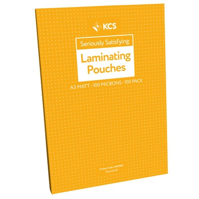 Pochettes de plastification mates KCS (lot/100) - A3 200 microns (2x100)