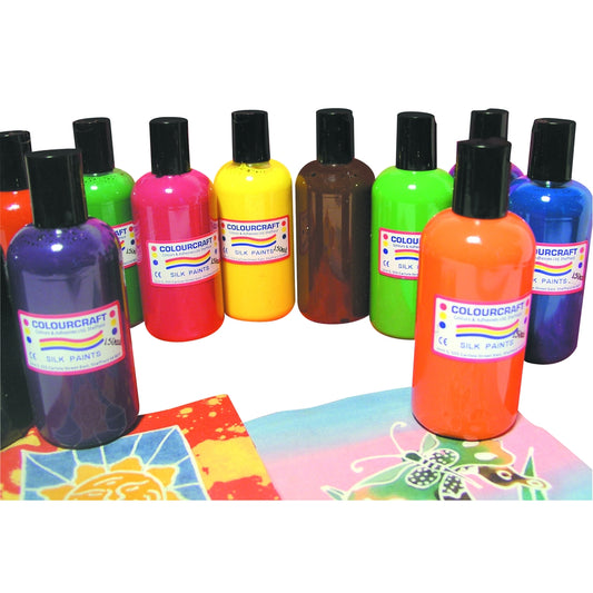 Peintures pour soie couleurs assorties 150 ml (lot/10)