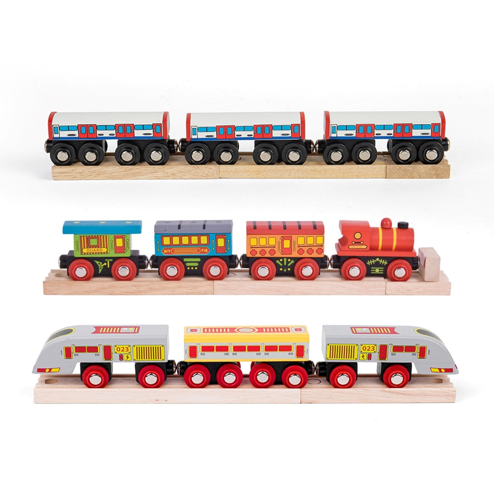 Trains en bois (lot/3)