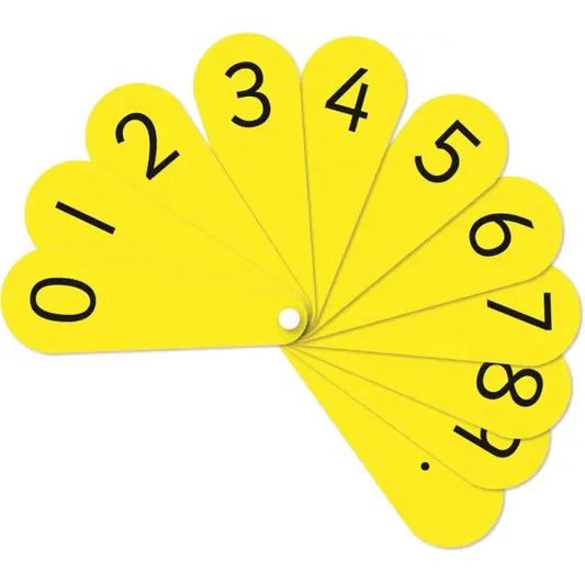 Éventails numériques jaunes pour enseignants (lot /2)