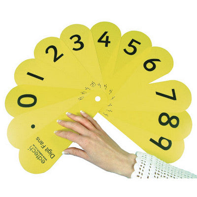 Éventails numériques jaunes pour enseignants (lot /2)