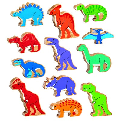 Ensemble de dinosaures en bois (lot/12)