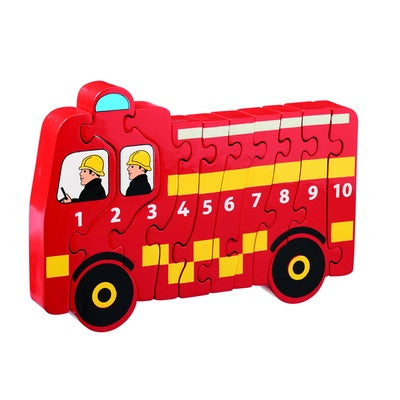 Puzzle camion de pompiers 1-10