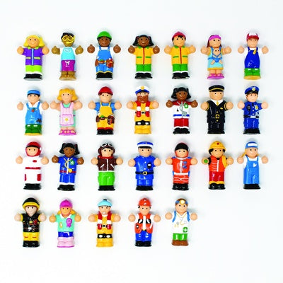Ensemble de figurines représentant différents métiers