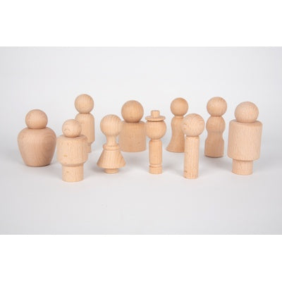 Figurines membres de la communauté en bois (lot/10)