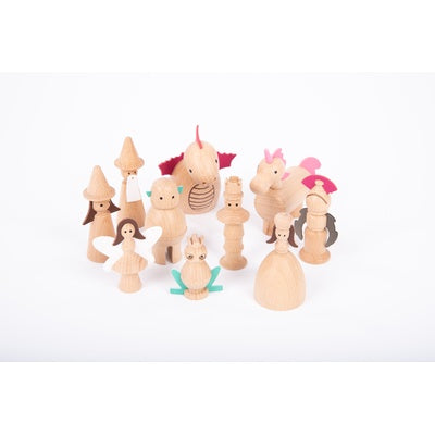 Figurines enchantées en bois (lot/10)