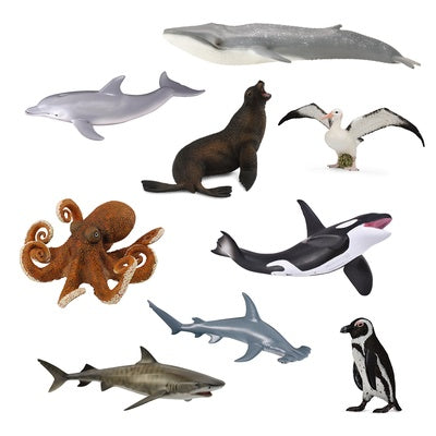 Animaux marins en plastique (lot/9)