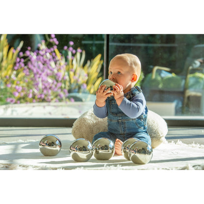 Boules sensorielles argentées mystèrieuses (lot/6)