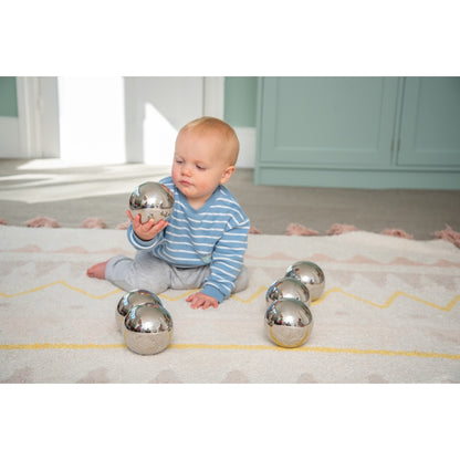 Boules sensorielles argentées mystèrieuses (lot/6)