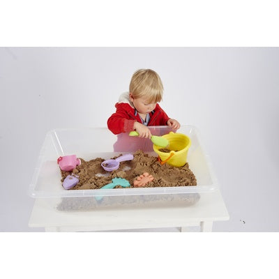 Bac transparent pour sable et eau