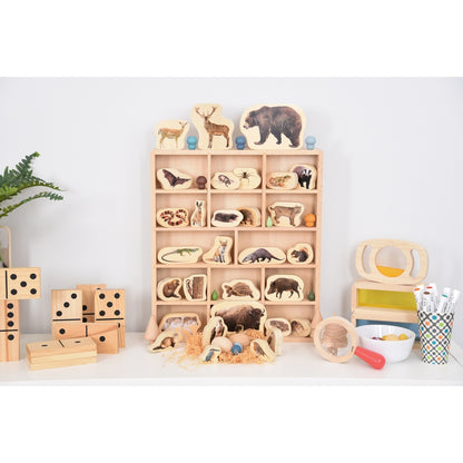 Plateau de tri en bois - 14 compartiments