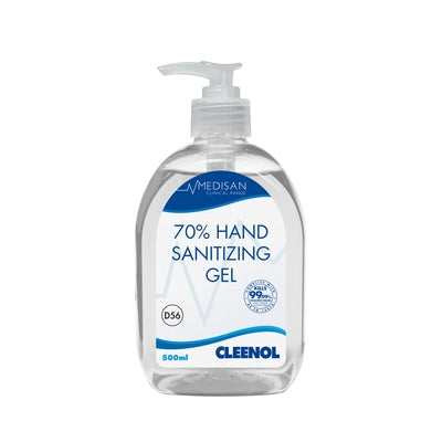 Gel hydroalcoolique pour les mains 500 ml 70 %