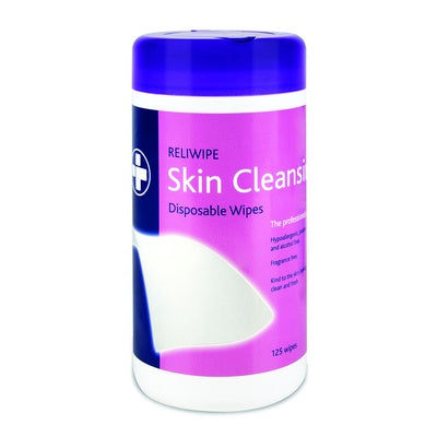 Lingettes nettoyantes pour la peau, tube de 125