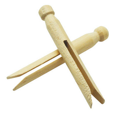 Pince à linge en bois naturel (lot/24)