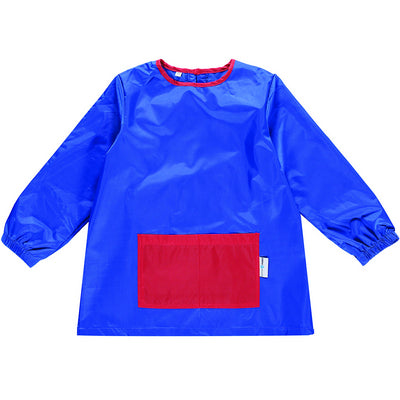 Tablier protecteur à manches - bleu/rouge - 1-3 ans