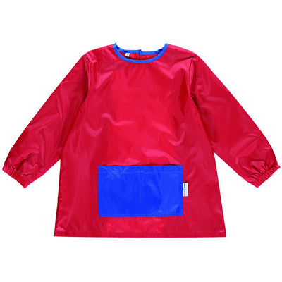 Tablier protecteur à manches - rouge/bleu - 7-9 ans