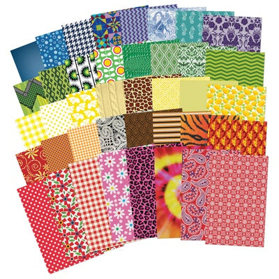Assortiment de papiers imitation tissu 4 x 22 cm (lot/200)