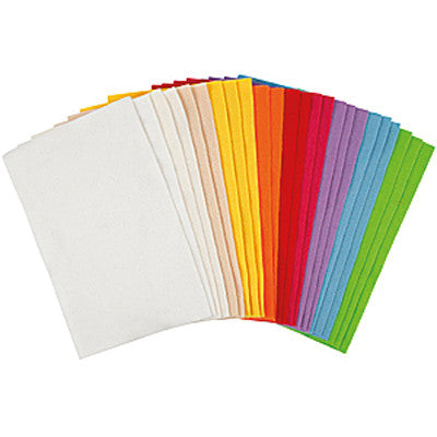 Feuilles de feutrine assorties (lot/24)