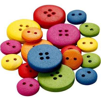 Boutons ronds en bois assortis (lot/360)