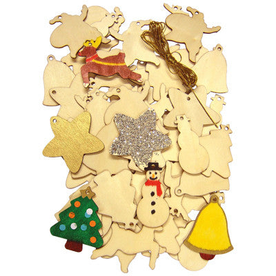 Décorations de Noël en bois (lot/54)