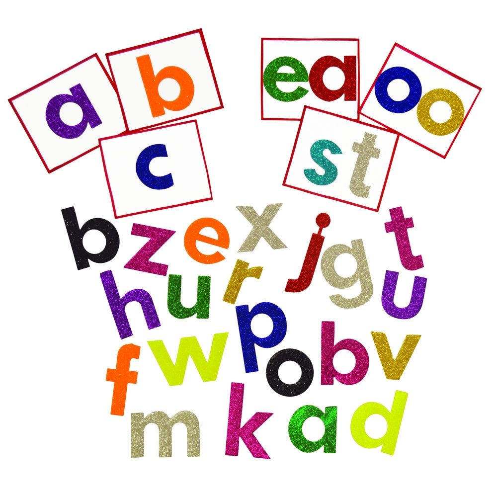 Lettres minuscules pailletées (lot/250)