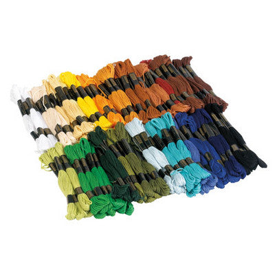 6 brins assortis de Coton à broder, Lot de 100