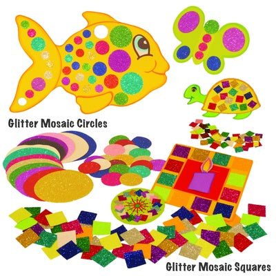 Carrés mosaïque pailletés assortis (lot/3000)