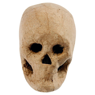 Crâne en papier mâché H100 mm naturel