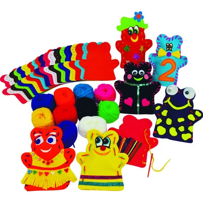Assortiment de 30 marionnettes à fabriquer