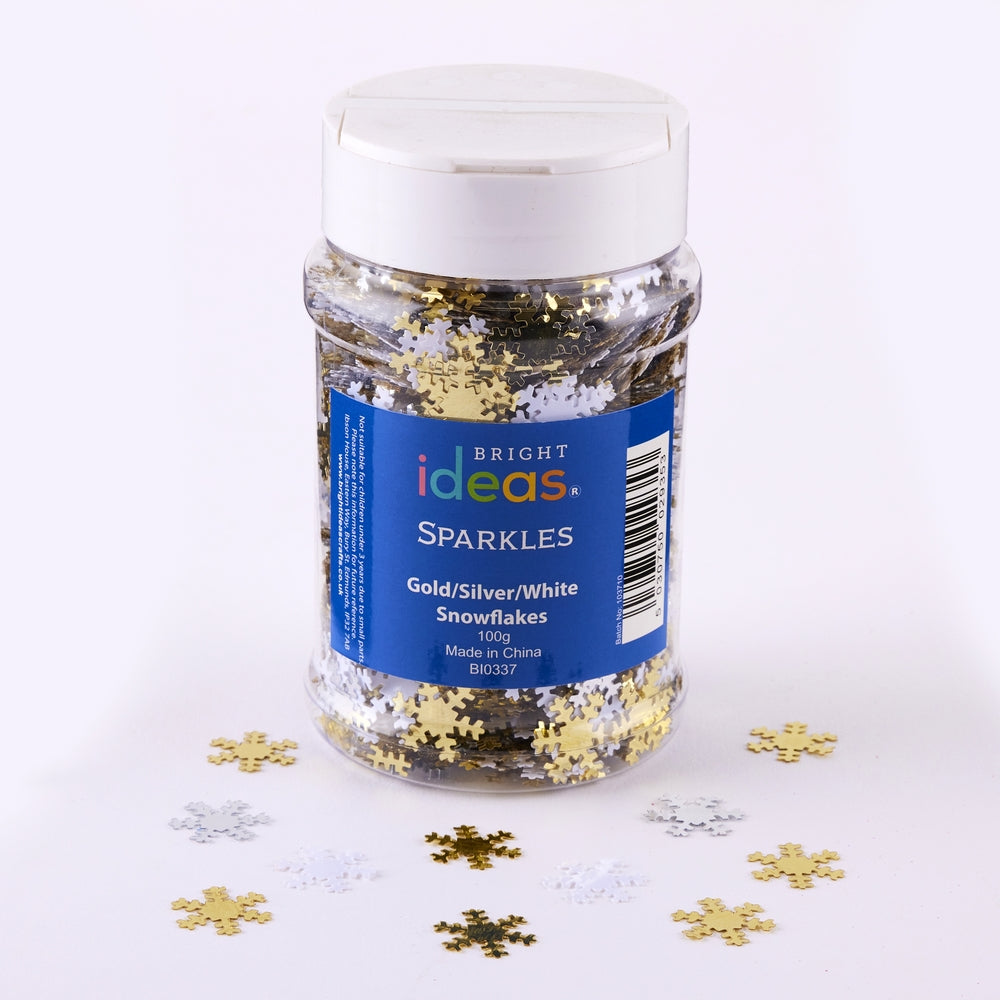 Sequins en forme de flocons de neige 100 g