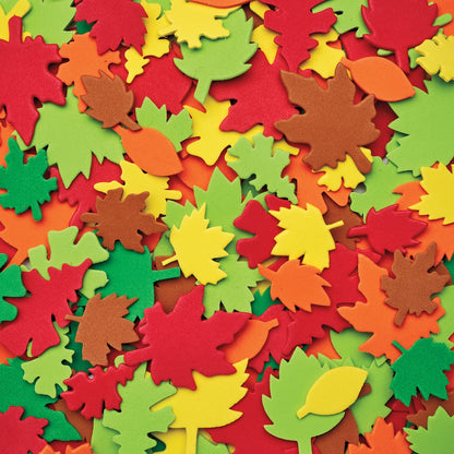Feuilles en mousse colorées (lot/500)