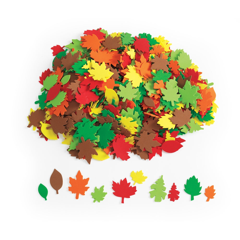 Feuilles en mousse colorées (lot/500)