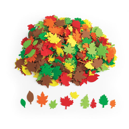 Feuilles en mousse colorées (lot/500)