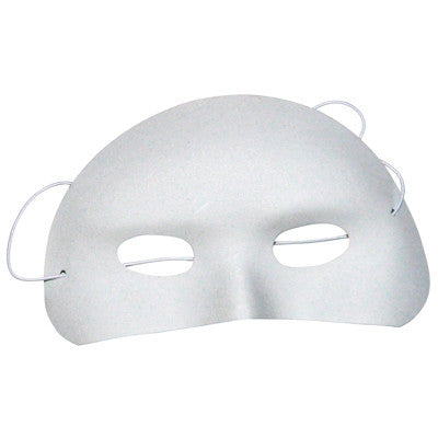 Demi-masques à finition floquée (lot/10) - blanc