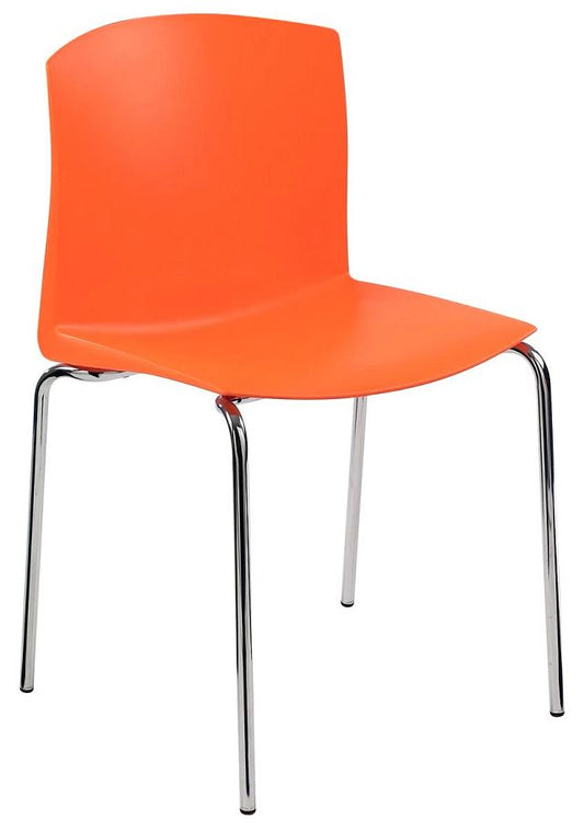 Chaise Pull - piètement rond - coque grise