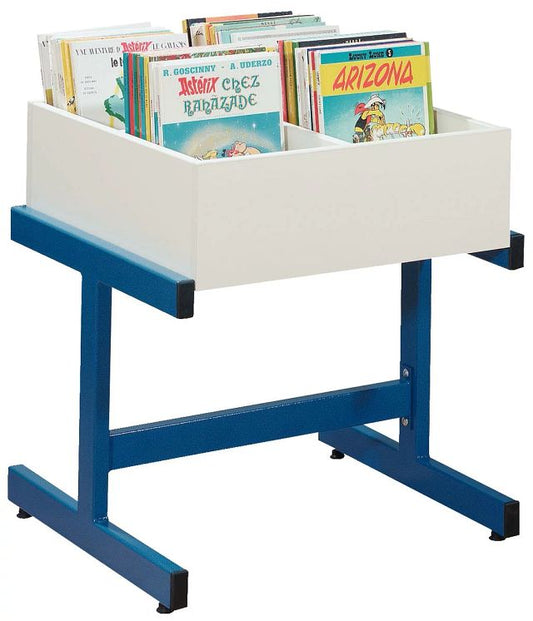 Bac Paguis 4 cases pour enfants - bac blanc / piètement bleu