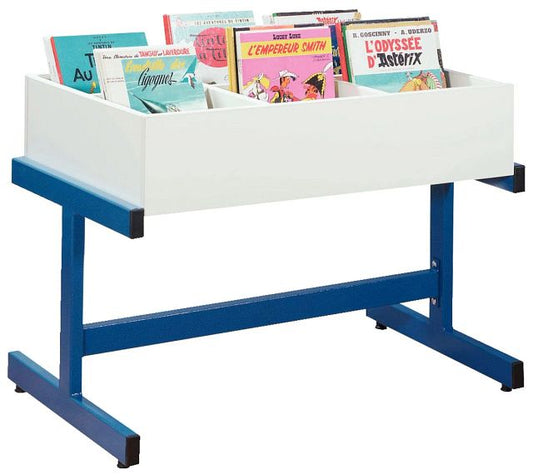 Bac Paguis 6 cases pour enfants - bac blanc / piètement rouge