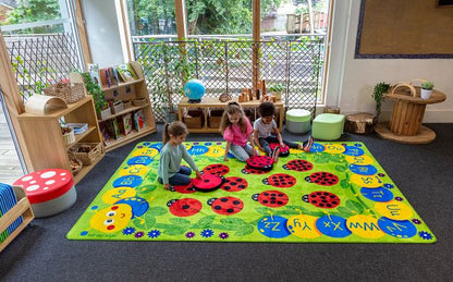 Tapis chenille et coccinelles