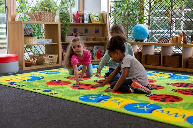 Tapis chenille et coccinelles