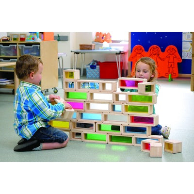 Blocs en bois arc-en-ciel (lot/36)