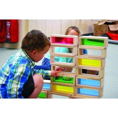 Blocs en bois arc-en-ciel (lot/36)