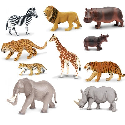 Animaux de la jungle en plastique (lot/10)