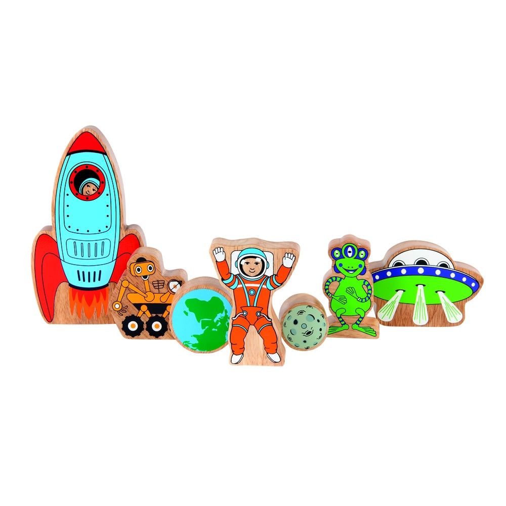 Ensemble de jeu spatial en bois (lot/7)