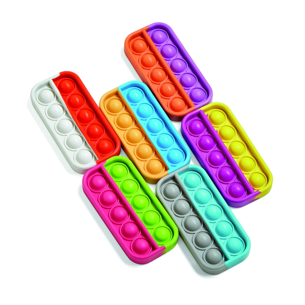 Lot de 6 Pop It sensoriels dix bulles